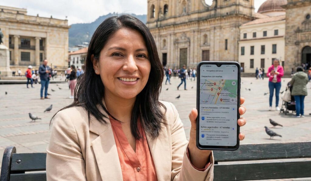mujer utilizando google maps mujer utilizando google maps